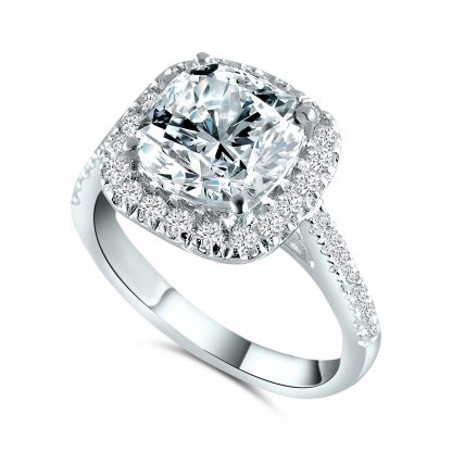 ROYAL ASSCHER HALO PAVE RING - Image 2