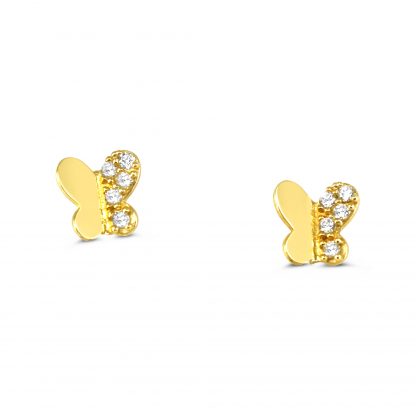 BUTTERFLY DIAMANTE STUD EARRING
