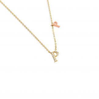 TWIN INITIAL CHAIN NECKLACE