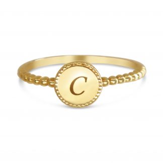 C TWISTED BAND RING