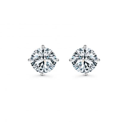 4 PRONG ROUND BRILLIANT CLASSIC STUD EARRINGS