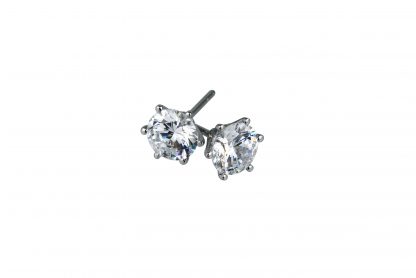 6 PRONG ROUND BRILLIANT STUD EARRINGS - Image 5