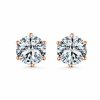 6 PRONG ROUND BRILLIANT STUD EARRINGS - Image 2