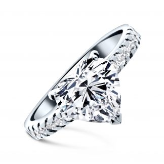 HEART SOLITAIRE PAVE RING