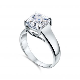 X-PRONG ASSCHER SOLITAIRE RING