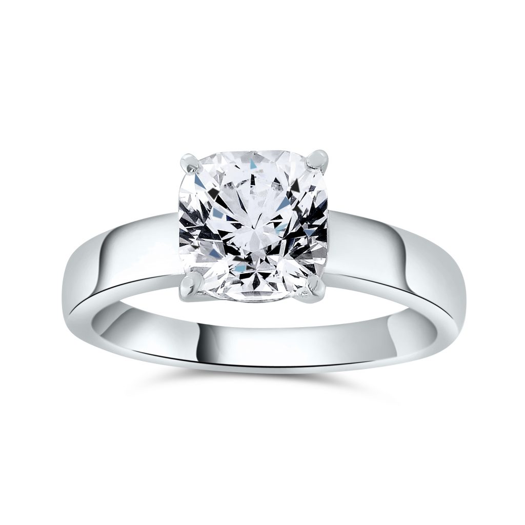 SQUARE BRILLIANT BROADBAND SOLITAIRE – 18 KARAATS