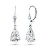 FLEUR DE LIS PEAR DROP EARRINGS - Image 2