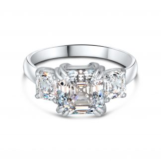 ROYAL ASSCHER TRILOGY RING