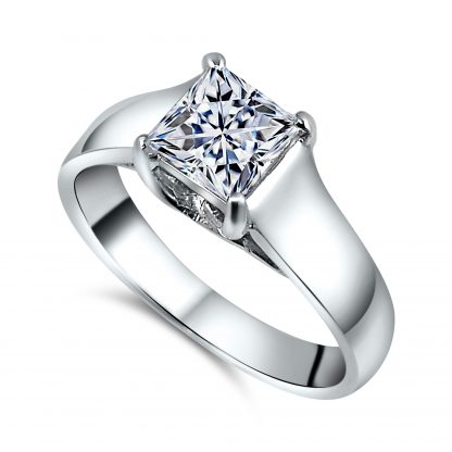PRINCESS X PRONG SOLITAIRE RING - Image 2