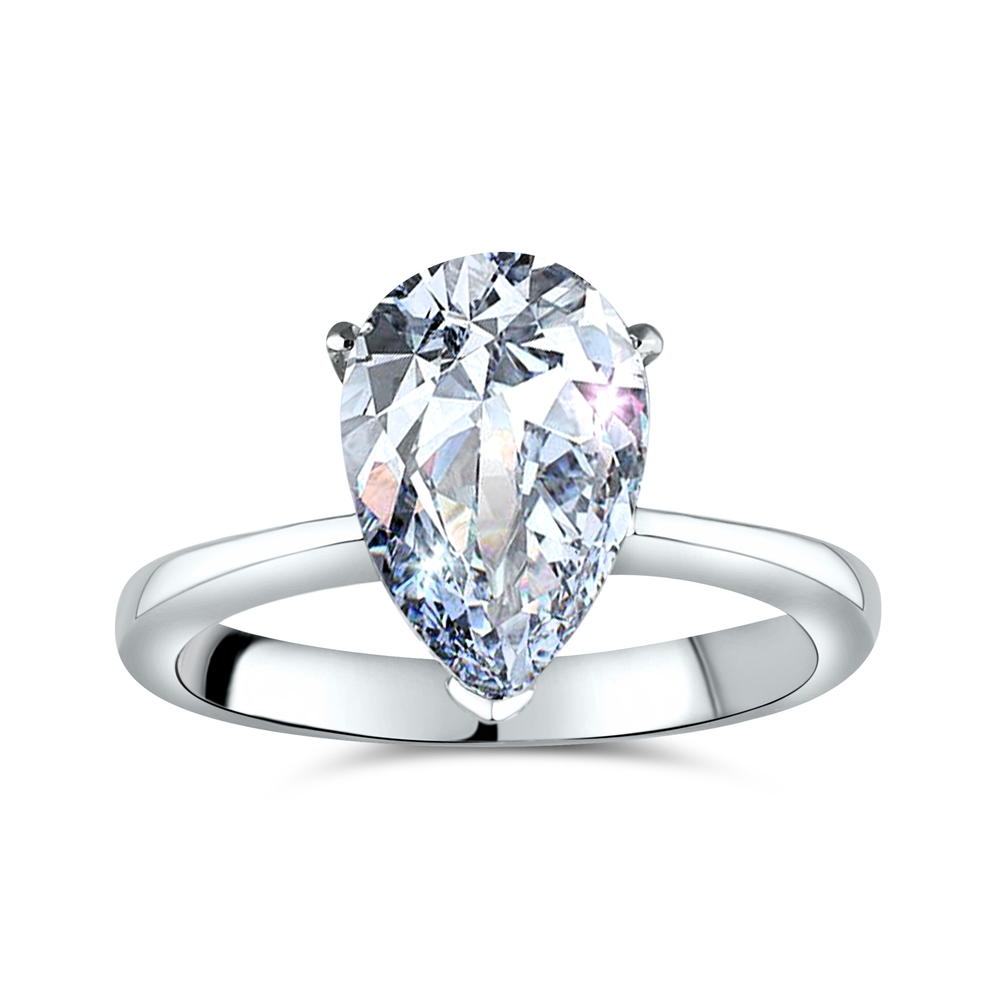 Pear cut solitaire online