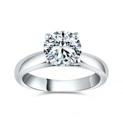 ROUND BRILLIANT CATHEDRAL SOLITAIRE RING - Image 2