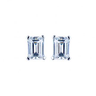 EMERALD CUT EARRINGS