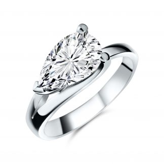 YVETTE PEAR SOLITAIRE RING