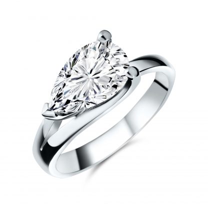 YVETTE PEAR SOLITAIRE RING
