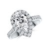 REINELLE PEAR HALO PAVE RING