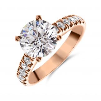 ROUND BRILLIANT SOLITAIRE PAVE