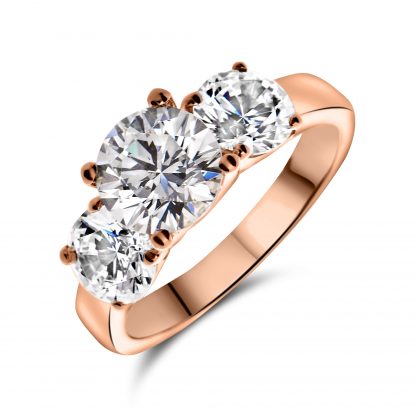 ROUND BRILLIANT TRILOGY RING - Image 2