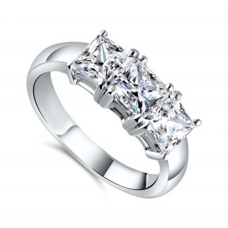 PRINCESS THREE STONE TRILOGY RING