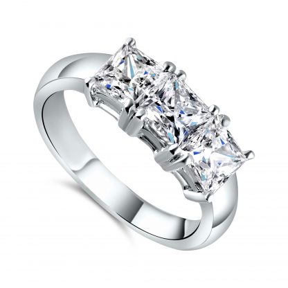 PRINCESS THREE STONE TRILOGY RING