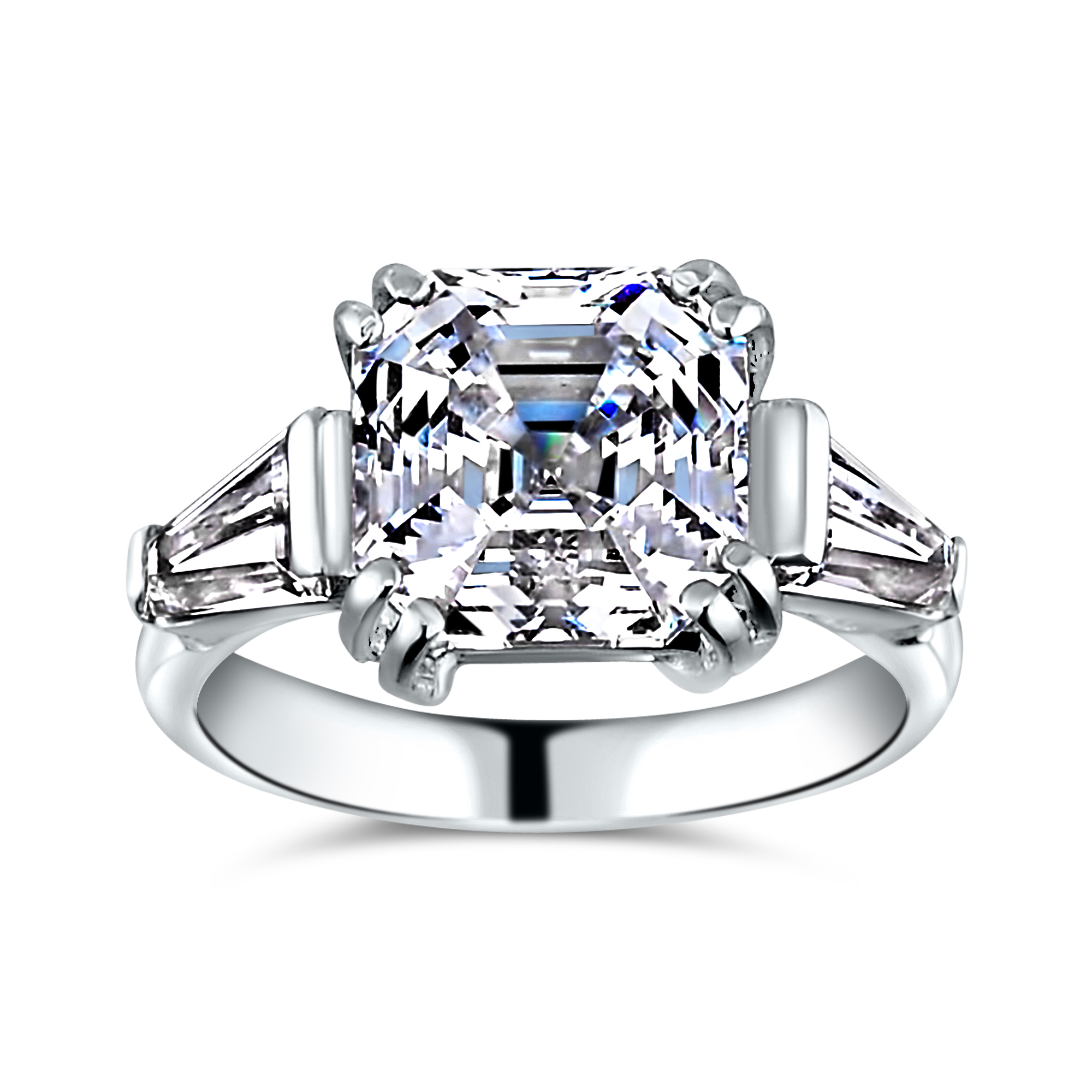 Asscher Cut Diamond Forte Solitaire