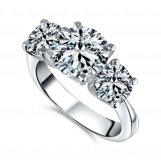 ROUND BRILLIANT TRILOGY RING