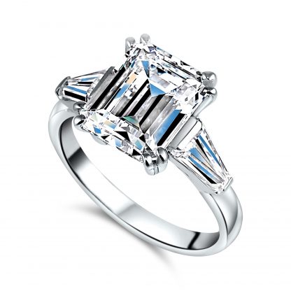 EMERALD  CENTER  WITH BAGUETTE RING - Image 2