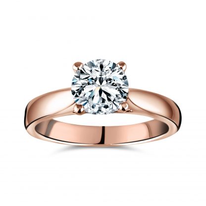 ROUND BRILLIANT CATHEDRAL SOLITAIRE RING - Image 3