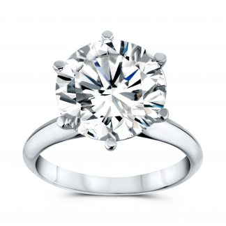 OSCAR ROUND BRILLIANT 5 CARAT CLASSIC RING