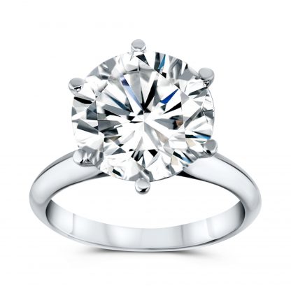 OSCAR ROUND BRILLIANT 5 CARAT CLASSIC RING
