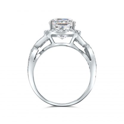 EVETTE HALO PAVE ASSCHER RING - Image 2