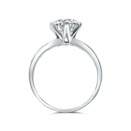 CLASSIC ROUND BRILLIANT CHANNEL PAVE RING - Image 3
