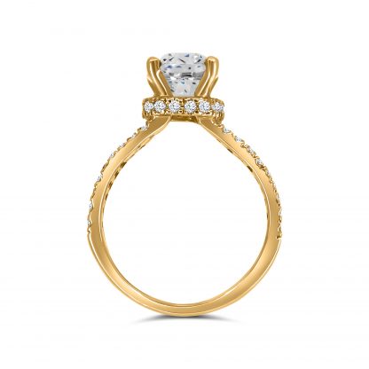 ASHLEY ANTIQUE CUSHION PAVE RING - Image 3
