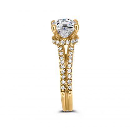 ASHLEY ANTIQUE CUSHION PAVE RING - Image 4