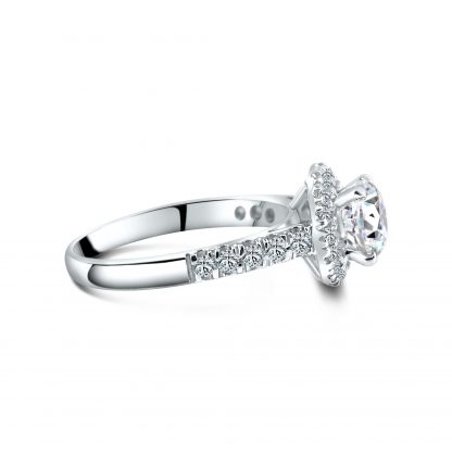 ADELLE ROUND HALO PAVE RING - Image 3