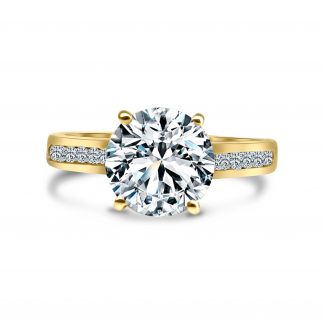 ROUND CATHEDRAL CHANNEL PAVE RING