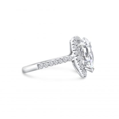 REINELLE PEAR HALO PAVE RING - Image 3