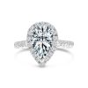 REINELLE PEAR HALO PAVE RING - Image 2
