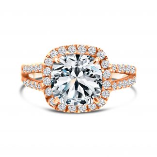 SQUARE BRILLIANT HALO DUAL PAVE RING