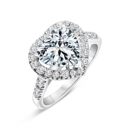 LOVELLE HEART HALO PAVE RING - Image 5