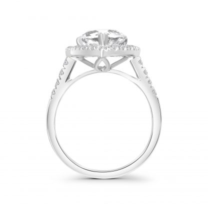 LOVELLE HEART HALO PAVE RING - Image 4