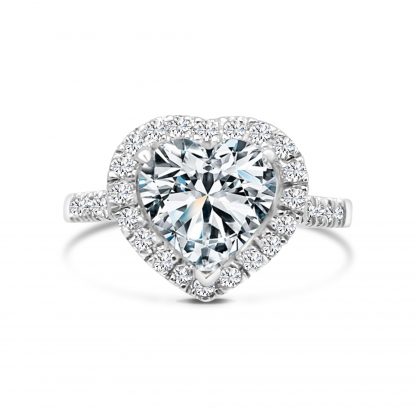 LOVELLE HEART HALO PAVE RING - Image 2