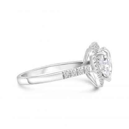 LOVELLE HEART HALO PAVE RING - Image 3