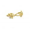 Leaf Design Circular Earring with Diamante - Image 2