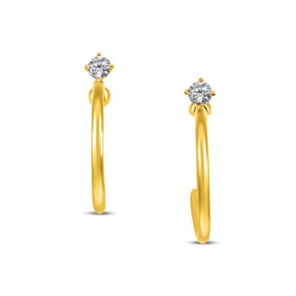 Circular Earring with Diamante - Image 2