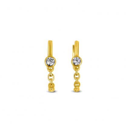 Dainty Earring with Diamante - Image 2