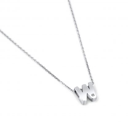 BLOCK INITIAL DIAMANTE CHAIN NECKLACE - Image 14