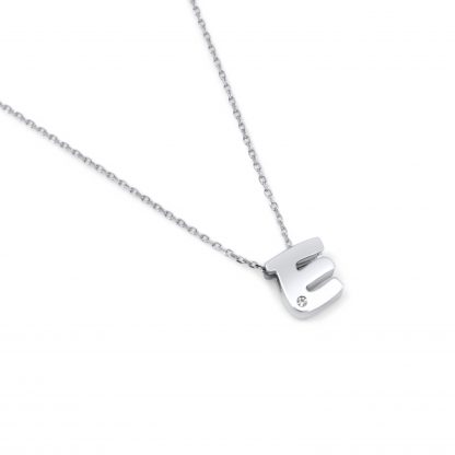 BLOCK INITIAL DIAMANTE CHAIN NECKLACE - Image 16