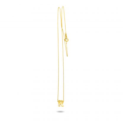 BLOCK INITIAL DIAMANTE CHAIN NECKLACE - Image 7