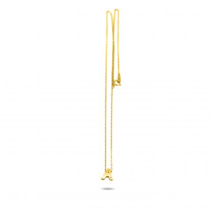 BLOCK INITIAL DIAMANTE CHAIN NECKLACE - Image 2