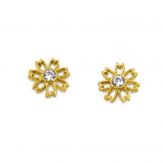 Floral Earring with Diamante